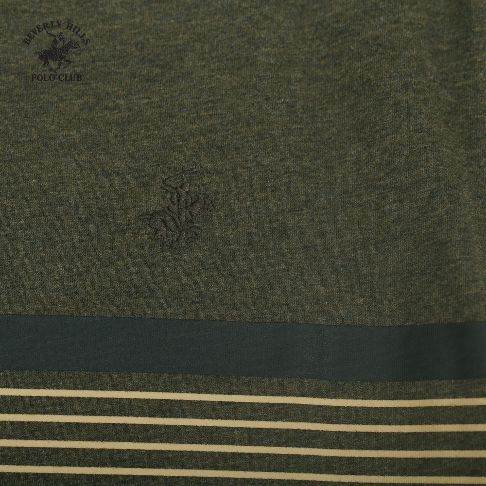 Beverly Hills Polo Club - Áo thun dài tay Nam Regularfit Rêu DMM- BHPC TSMRLS20TL132