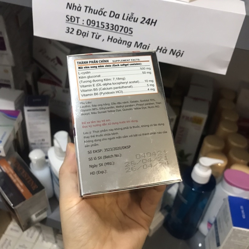 SKINCYSTINE VIÊN UỐNG ĐẸP DA TÓC MÓNG 60v