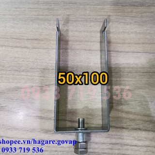 Pát U 50x100 kẹp  dưới pin năng lượng mặt trời -solar Panel-SLTP50100