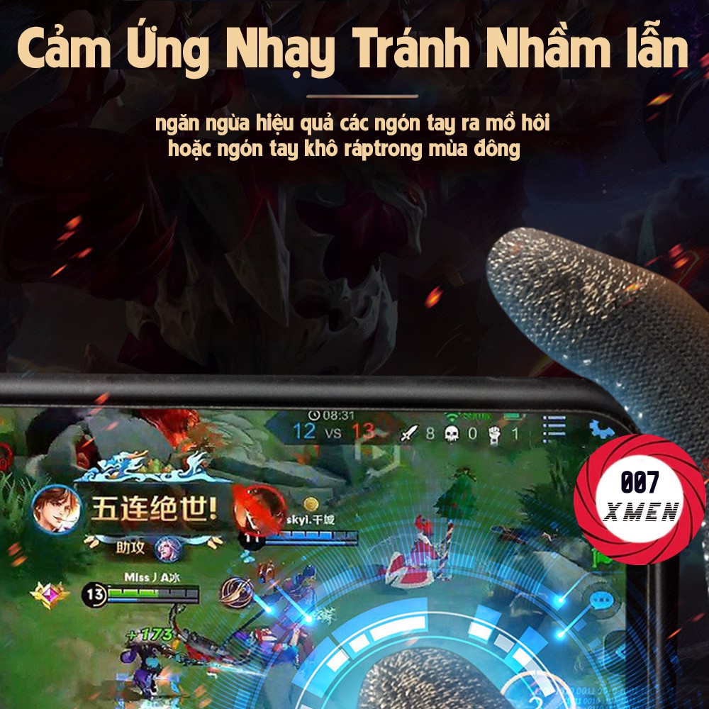 [ Loại 1 ] Đôi Bao tay / găng tay chống mồ hôi chơi game PUBG, Call of Duty, ROS, Free Fire h007