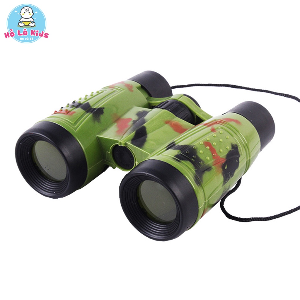 Ống nhòm quân đội cho bé họa tiết rằn ri, đồ chơi ống nhòm cho bé tặng kèm la bàn Hồ Lô Kids