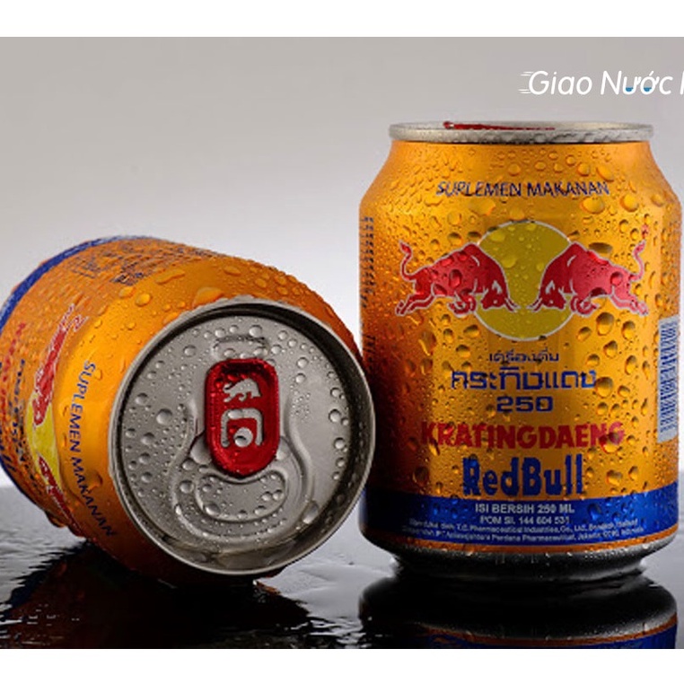 [VỈ 6 LON][CHÍNH HÃNG] NƯỚC UỐNG TĂNG LỰC BÒ HÚC REDBULL THÁI LAN.