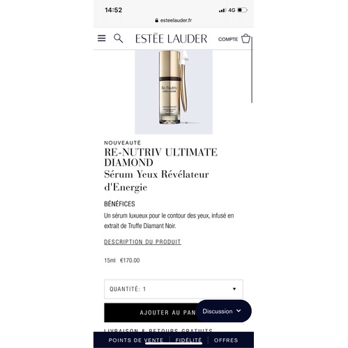 Serum và kem mắt estee lauder re nutriv ultimate diamond