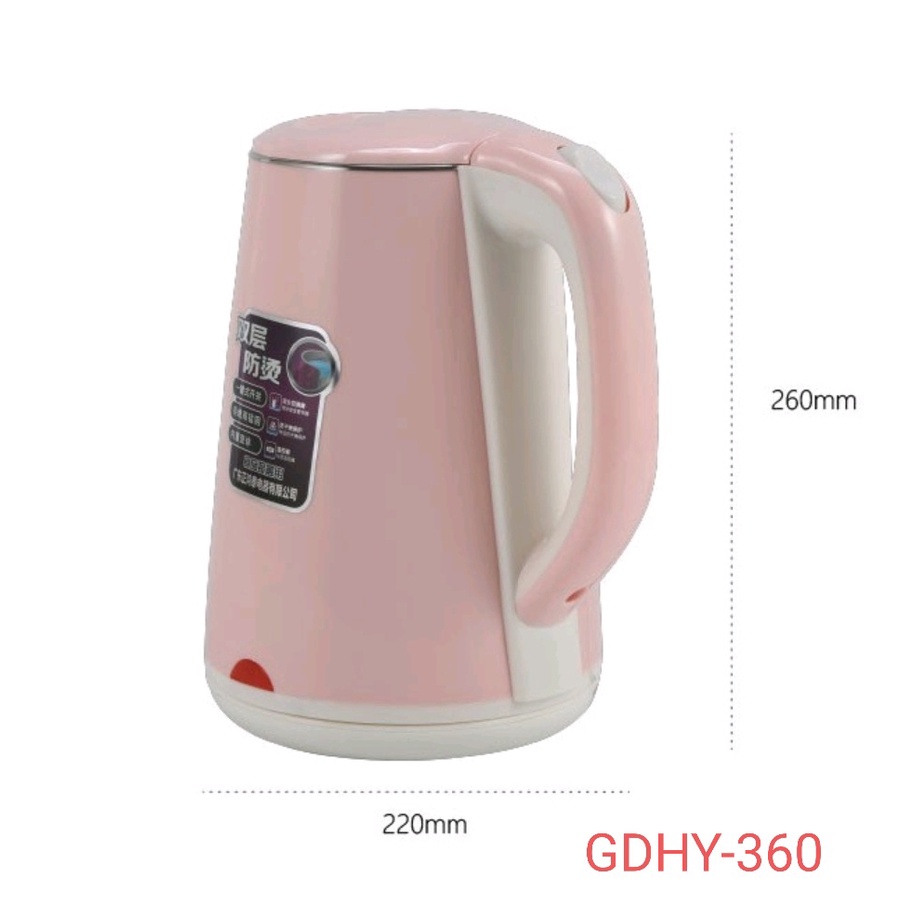 Ấm siêu tốc Jiplai  2.5L -1500W loại 1 - Bảo hành 6 tháng .