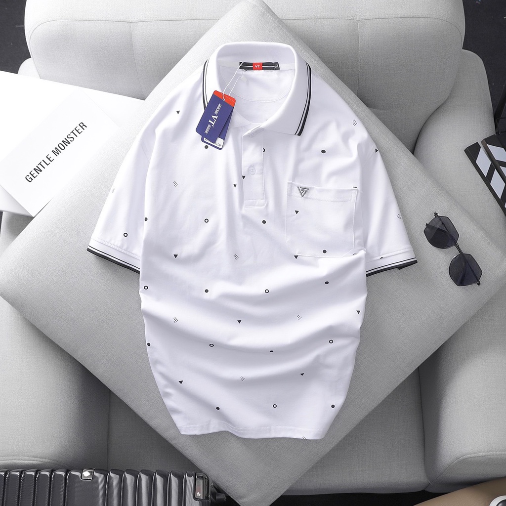 Áo Polo Nam Có Cổ Chất Liệu Cotton Thoáng Mát, Thấm Hút Mồ Hôi, Họa Tiết Đơn Giản - Việt Trinh