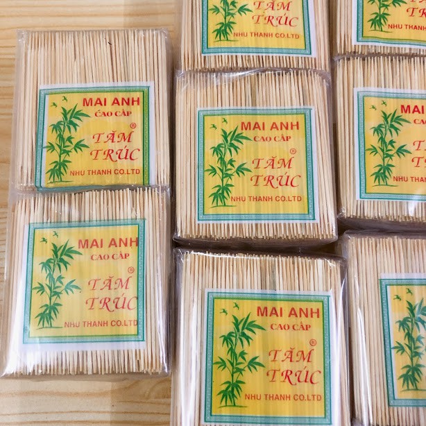 1 Lốc 10 Gói Tăm Tre Trúc Mai Anh Cao Cấp Giá Sĩ