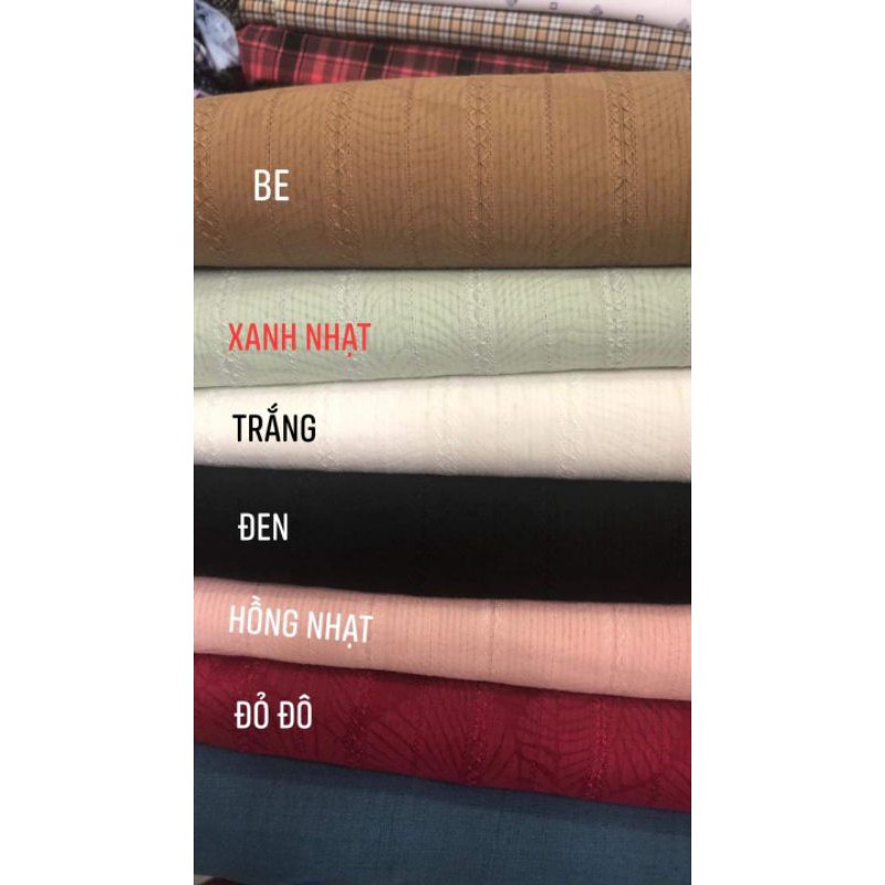 vải thô boi thêu lá