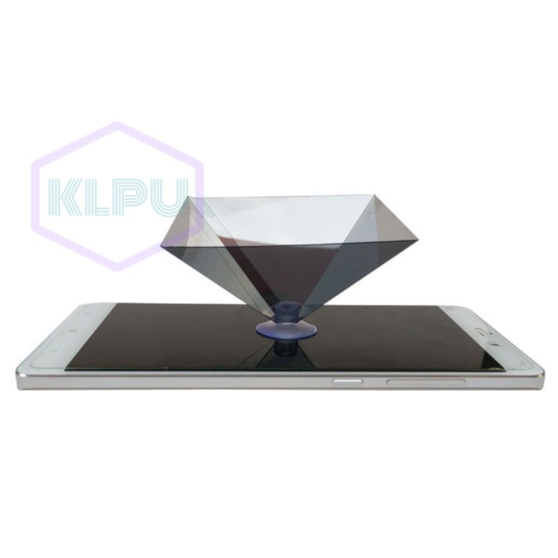 3D Hologram Pyramid Display Projector Video Stand Portable For Smart Mobile Phone