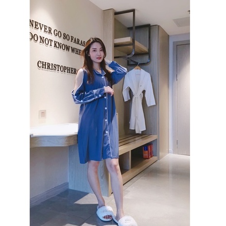 Đầm ngủ - đầm mặc nhà khoét tay dễ thương chất liệu cao cấp -HÀNG LỤA MANGO QUẢNG CHÂU