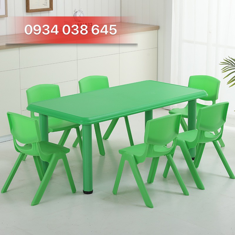 Bàn Nhựa Đúc Hình Chữ Nhật Nhập Khẩu Chính Hãng Giá Rẻ
