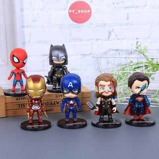 Bộ 6 siêu anh hùng Marvel Avenger trang trí bánh sinh nhật, đồ chơi trẻ em