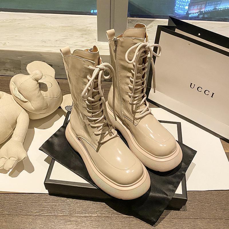 Giày Boot Đế Dày Tăng Chiều Cao Thiết Kế Mới Thời Trang Theo Phong Cách Anh