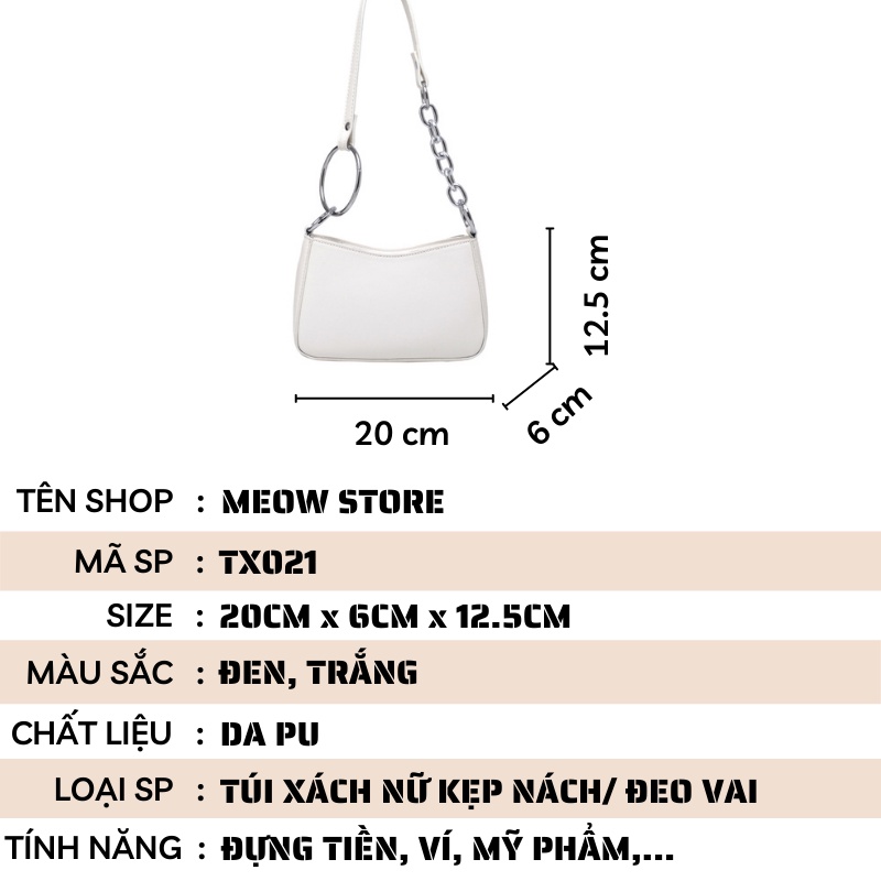 Túi xách nữ đẹp thời trang đeo vai kẹp nách MEOW STORE TX021