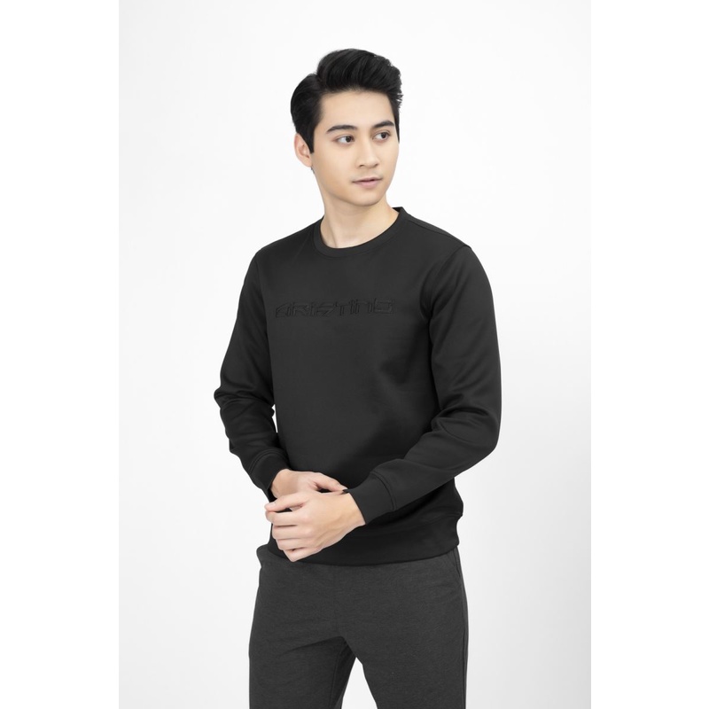 Áo nỉ thể thao ,áo thu đông nam Aristino from rộng bo viền  ASW006W1