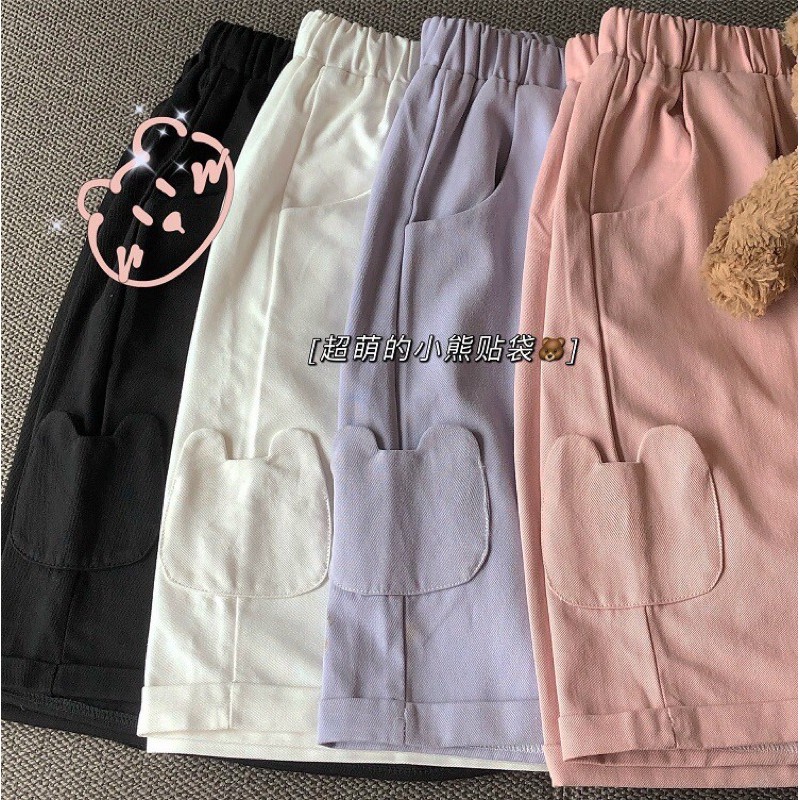 Quần đùi kaki túi gấu , có 4 màu cute nha | BigBuy360 - bigbuy360.vn