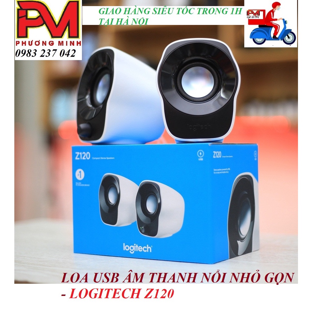 Loa Logitech Z120 USB âm thanh nổi nhỏ gọn - Hàng chính hãng bảo hành 24 tháng