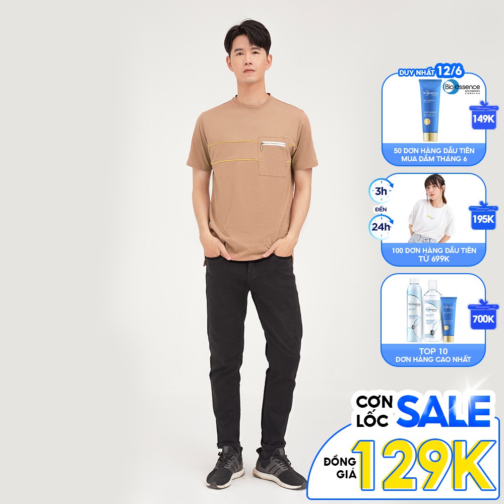 Áo thun nam túi phối khóa GUMAC chất Cotton nhiều màu, đủ size ATNB475