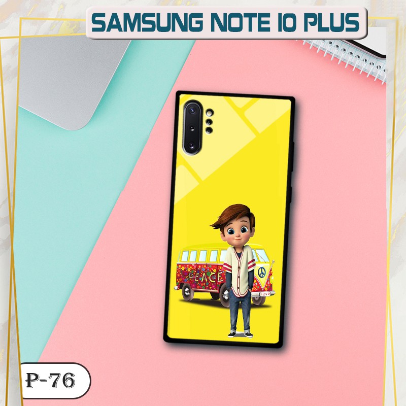 Ốp lưng kính 3D Samsung Galaxy Note 10 Plus- cute