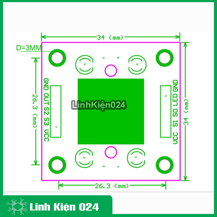 Module Cảm Biến Màu Sắc TCS230 V2 - Chống Nhiễu