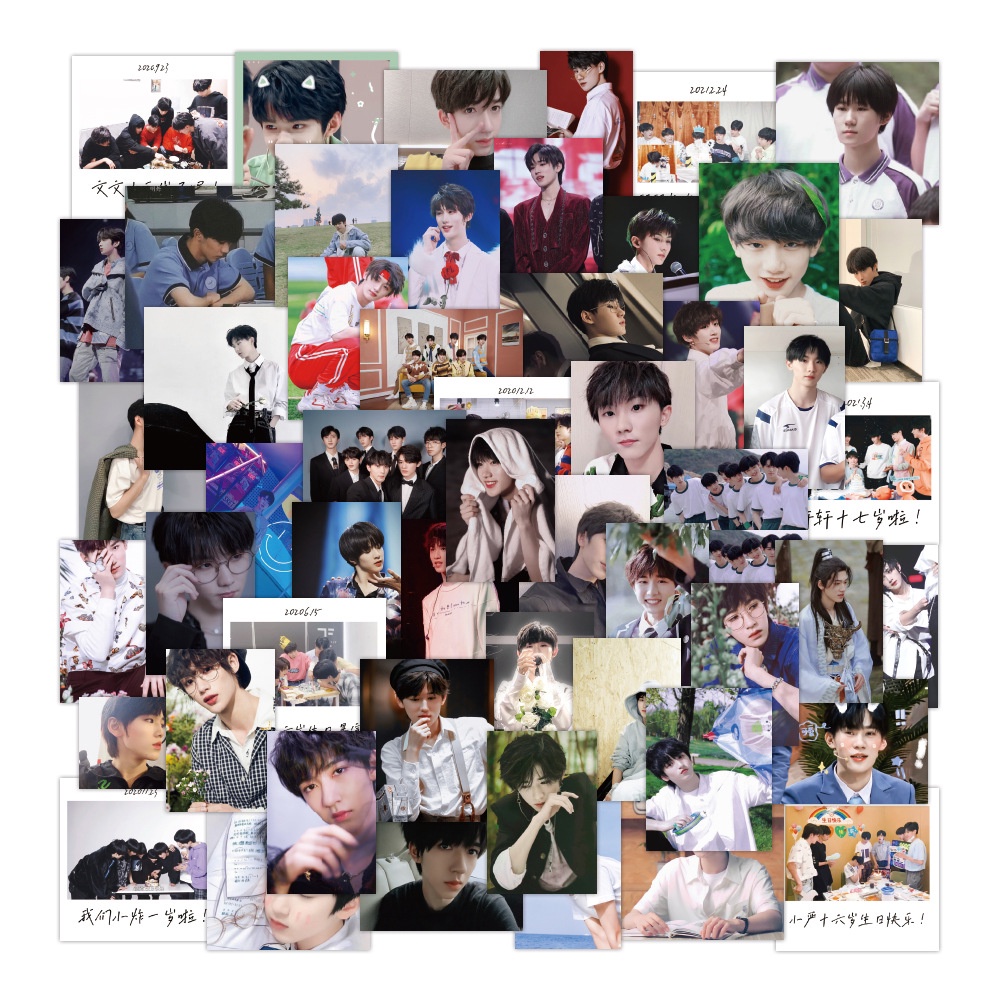 Set 240/120/60 Nhãn Dán Trang Trí Chai Nước/Mũ Bảo Hiểm/Laptop Họa Tiết Ngôi Sao Trẻ Tuổi