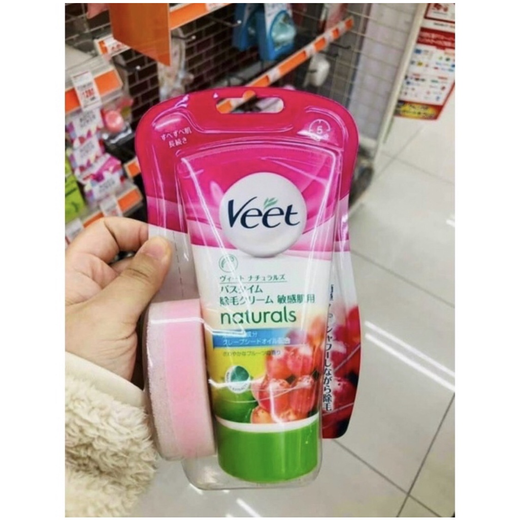 Kem Tẩy Lông Veet Nhật Bản 150gr Naturals Bơ Nho