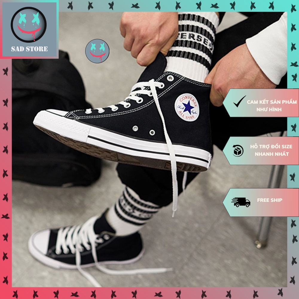 Giày_Converse Cổ Cao Đen, Giày CV 1970S Đen Cao Cổ Hàng Cao Cấp Full Box + Bill | BigBuy360 - bigbuy360.vn