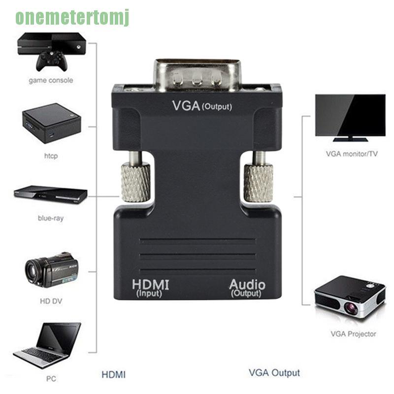 Đầu Chuyển Đổi Hdmi Đầu Cái Sang Vga Hỗ Trợ Âm Thanh 1080p Chất Lượng Cao