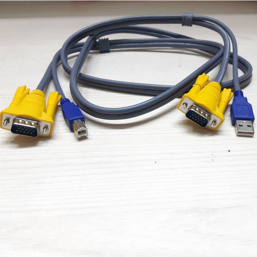 Dây cáp VGA USB KVM 15 Pin 1.5M - Jinghua V602F