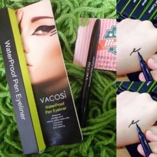Bút kẻ mắt nước tốt, không trôi Vacosi Waterproof Pen Eyeliner (Hàn Quốc)