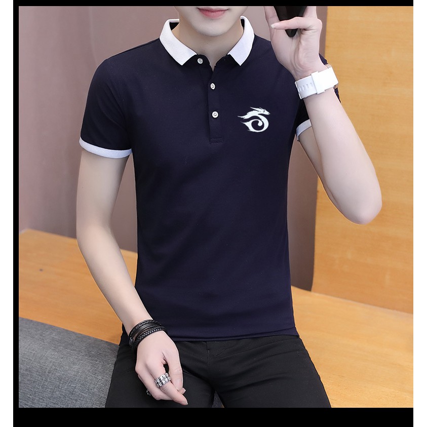 ÁO THUN NAM NGẮN TAY GARENA CỔ SƠ MI CAO CẤP ATN02-XANH ĐEN | BigBuy360 - bigbuy360.vn