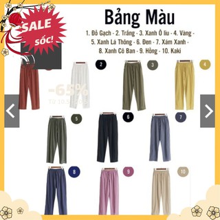 Quần đũi dài nữ [HÀNG QUẢNG CHÂU] Quần đũi dài chất đũi mềm mát không nhăn mặc thoải mái