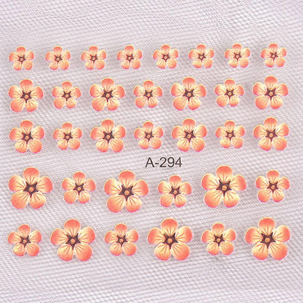 Miếng Dán Trang Trí Móng Tay Tự Dính Họa Tiết Hoa DIY