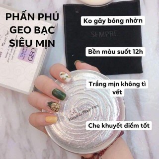 [SIÊU SALE] Phấn Phủ Geo trắng Sempre Happy & Please Pact siêu mịn [(22g)AUTH]