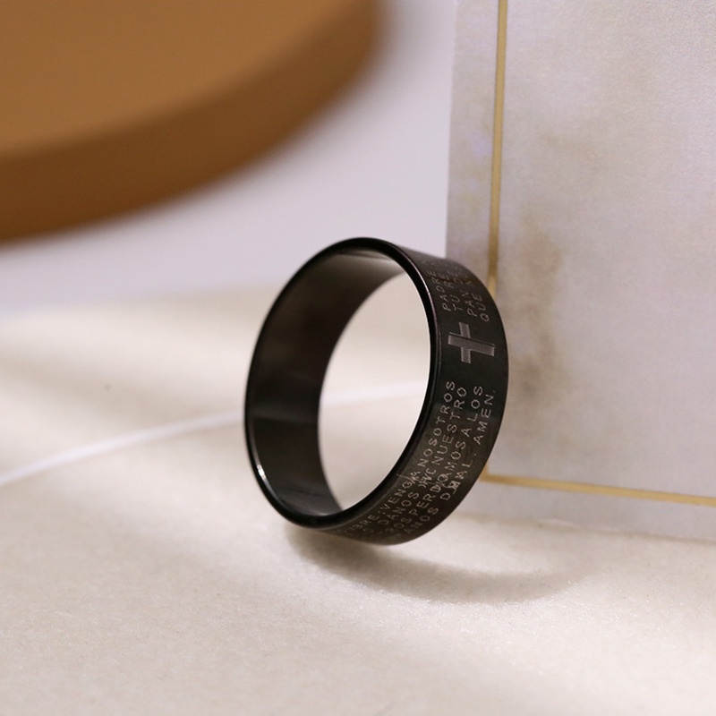 Nhẫn đeo tay bằng thép titan kiểu dáng đơn giản thời trang