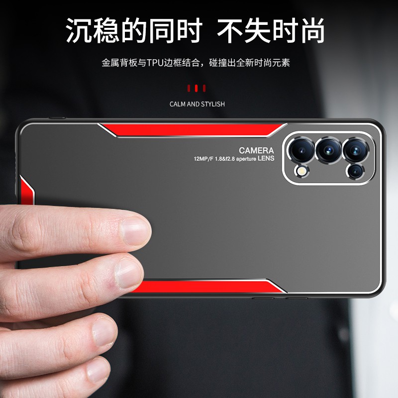 Ốp điện thoại kim loại siêu mỏng bảo vệ cho Oppo reno6 reno 6 pro reno 5g reno 5 pro 5G reno5