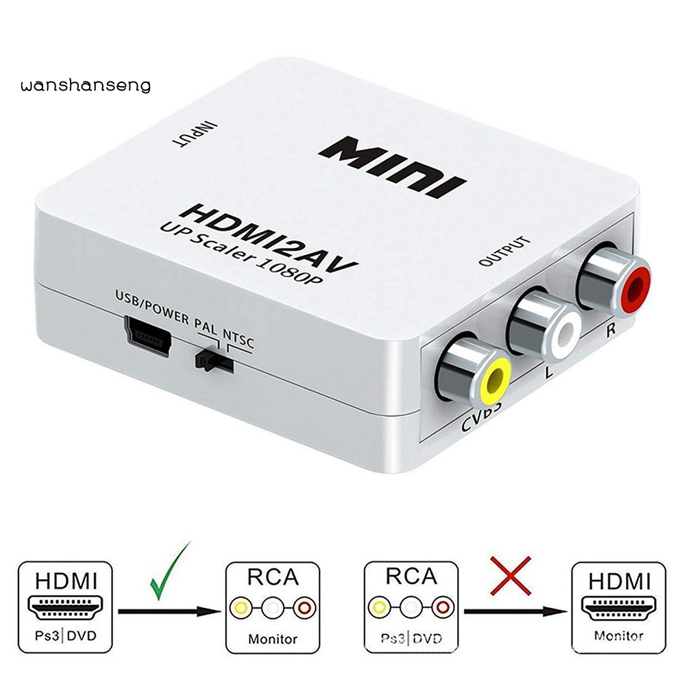 Bộ Chuyển Đổi Âm Thanh / Video Hdmi Sang Av Rca Cvbs 1080p Cho Hdtv