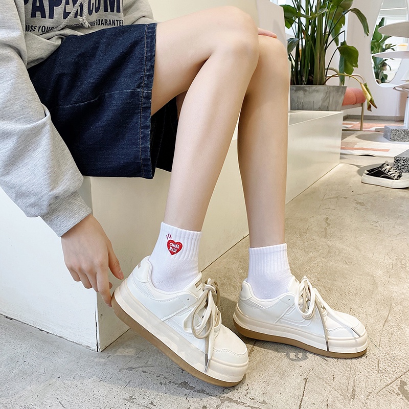 Tất cotton ống thấp phong cách thể thao thời trang ngày thường cho nữ
