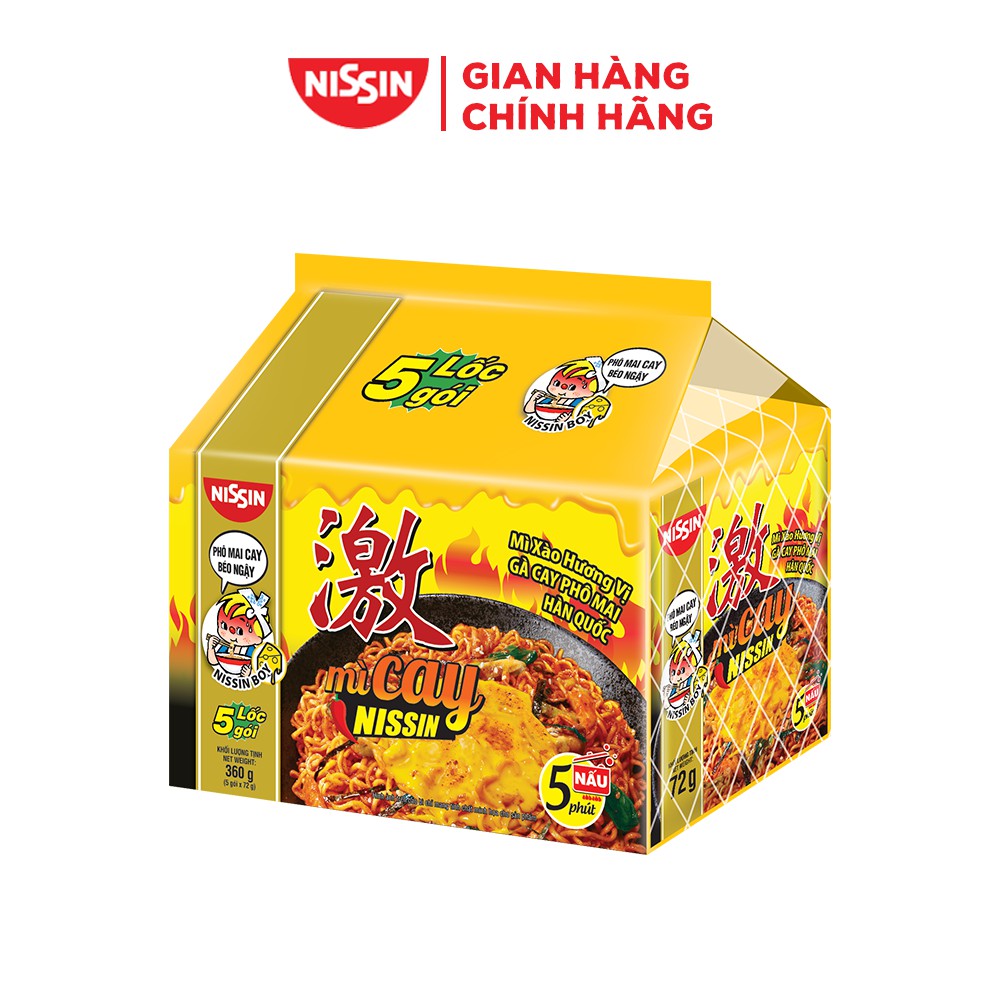 Thùng 30 gói Mì Cay Nissin Mì Xào Hương Vị Gà Cay Phô Mai | BigBuy360 - bigbuy360.vn