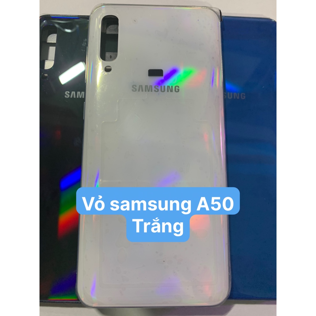 Bộ xương vỏ samsung A50 - (gồm lưng, xương, sườn, phím, cụm kính camera)