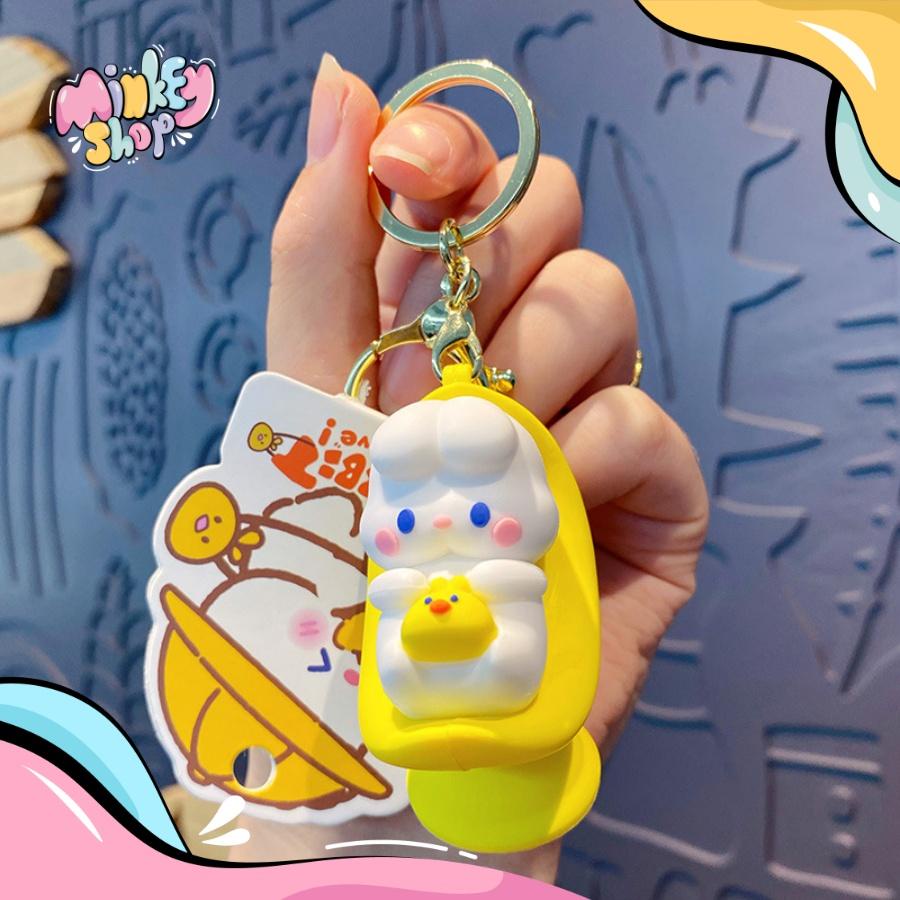 Móc Khoá Vịt LILI Thú Nhún Đáng Yêu Nhiều Mẫu Dễ Thương Phụ Kiện Túi Xách, Balo, Cặp Xách Cute 02MKV -Min