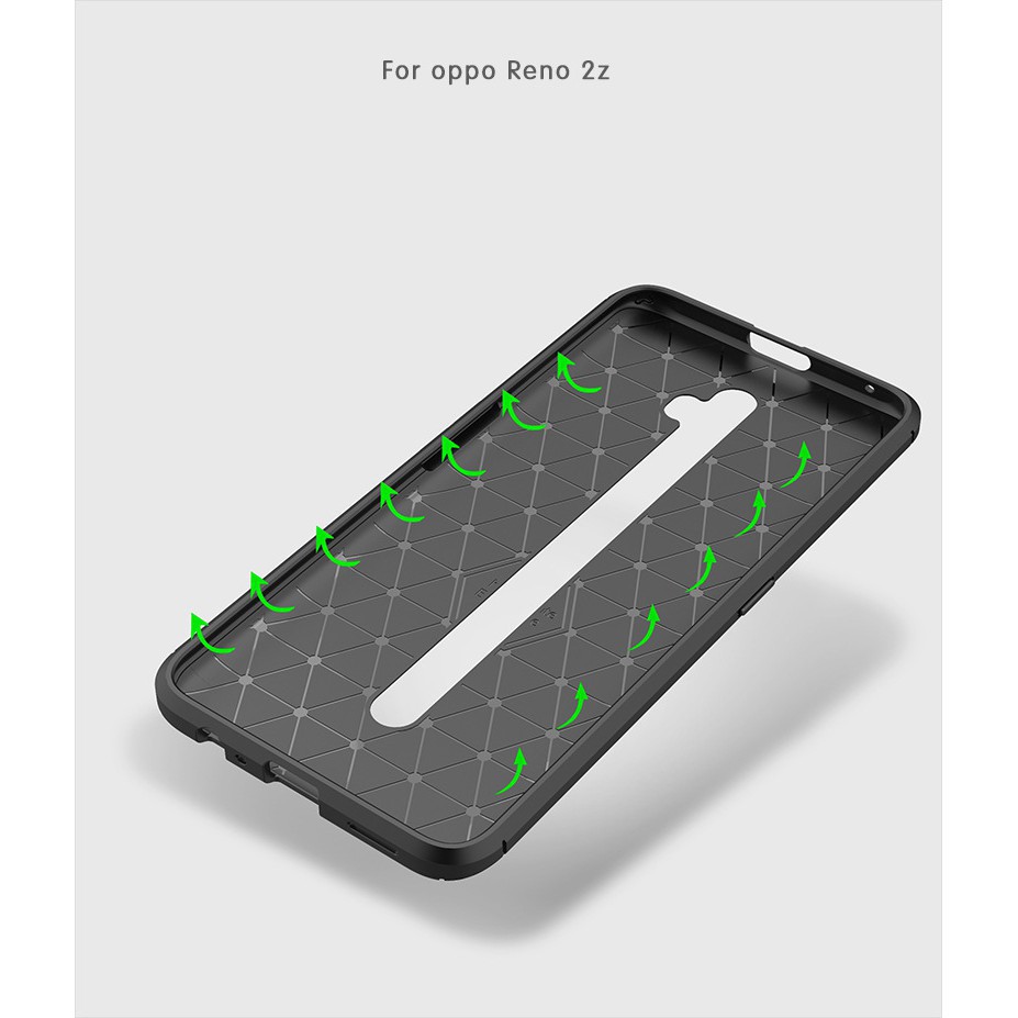 Ôp Điện Thoại Silicon Dẻo Họa Tiết Sợi carbon Mỏng Nhẹ Chống Sốc Cho oppo reno 2 2f 2z 3 4 pro oppo reno2 f reno2f Ốp