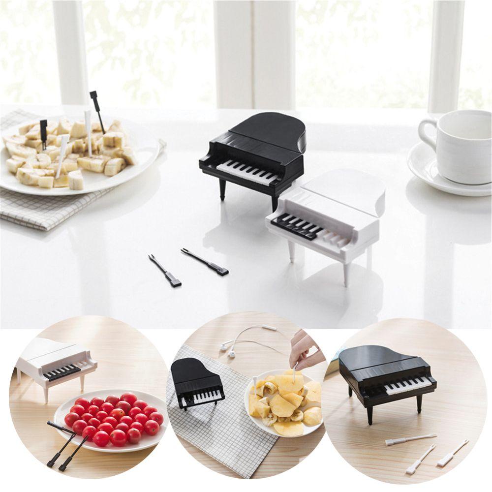 KUNHEV 1 Bộ Nĩa Ăn Tráng Miệng Hình Đàn Piano Hoạt Hình Sáng Tạo Cho Bé