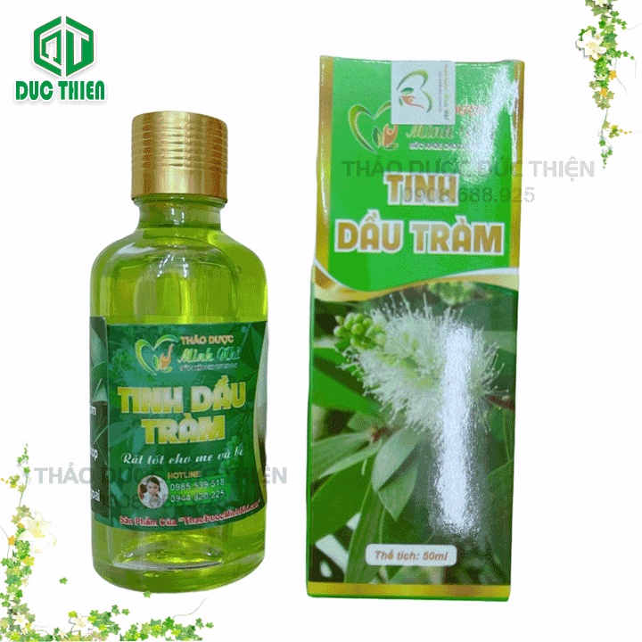 Tinh Dầu Tràm Nguyên Chất Minh Nhi - Chai 50ml - Đuổi Muỗi, Khử Mùi, Sát Khuẩn, Giữ Ấm, Hỗ Trợ Bệnh Ho Cho Bé