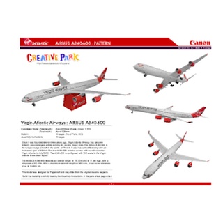 Mô hình giấy 3D  máy bay A340-600