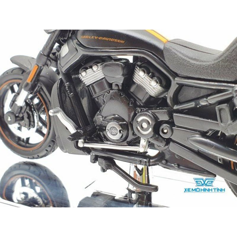 XE MÔ HÌNH HARLEY DAVIDSON 2012 VRSCDX NIGHT ROD SPECIAL 1:18( ĐEN VIỀN CAM ) MAISTO&lt;br&gt;