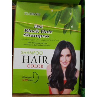 Dầu gội nhuộm đen tóc black hair shampoo ylofang