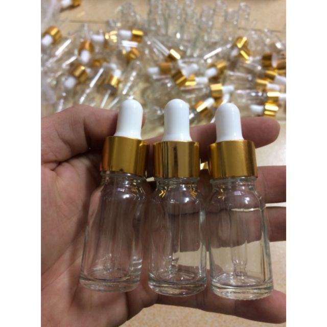 Lọ Chiết Serum ❤ GIÁ RẺ NHẤT ❤ [5ml,10ml,15ml,20ml,30ml] Lọ đựng tinh dầu bóp giọt Khoen vàng,bạc,đen chiết mỹ phẩm.