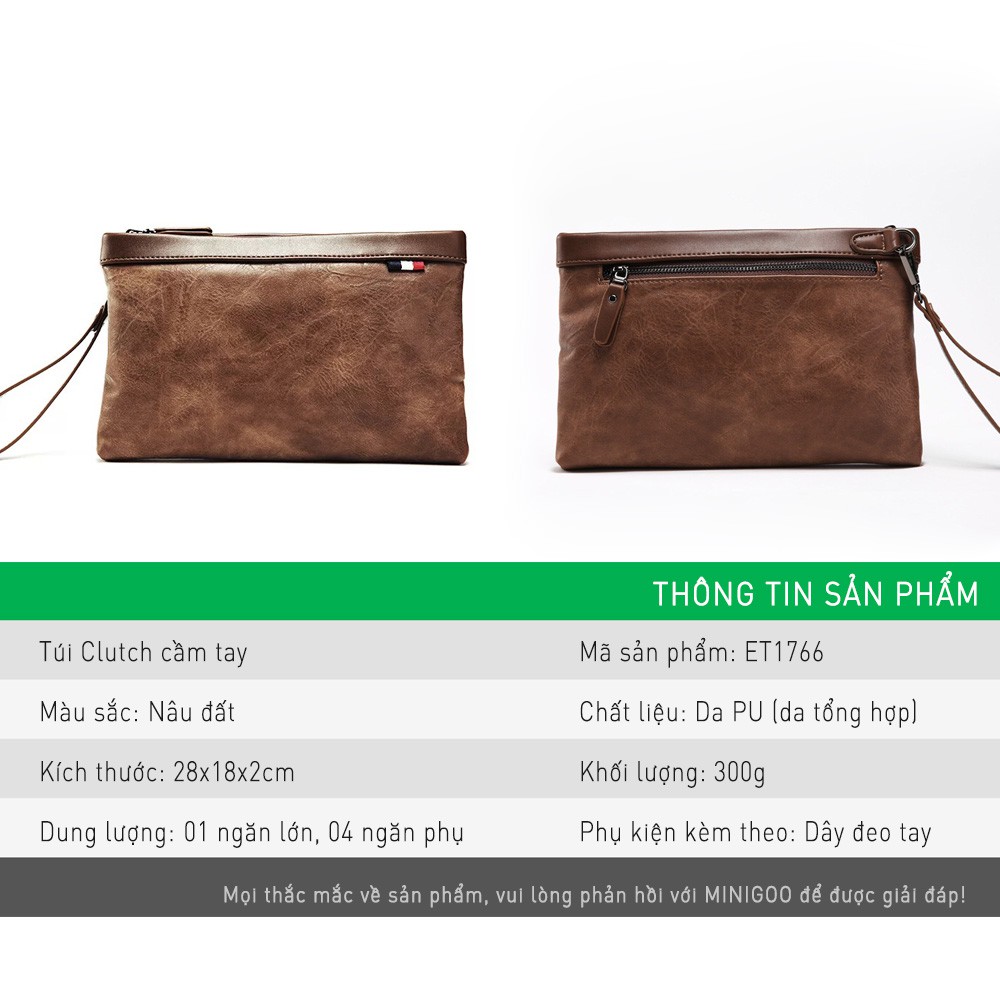 Túi Clutch Cầm Tay Thời Trang Hàn Quốc Da PU Cap Cấp ETONWEAG ET1766 Fiiago