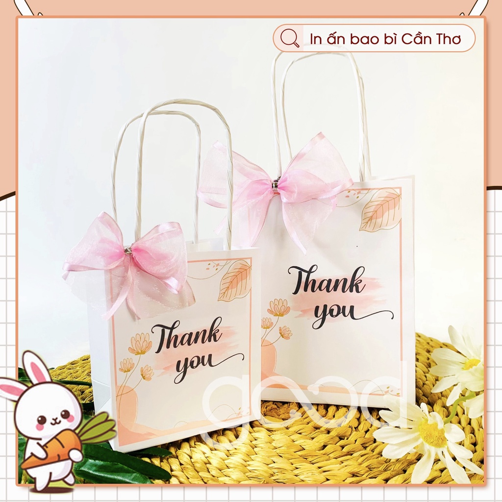 Túi giấy mini đựng quà, đựng son, mỹ phẩm, phụ kiện, trang sức nhiều mẫu sang trọng tặng nơ lụa