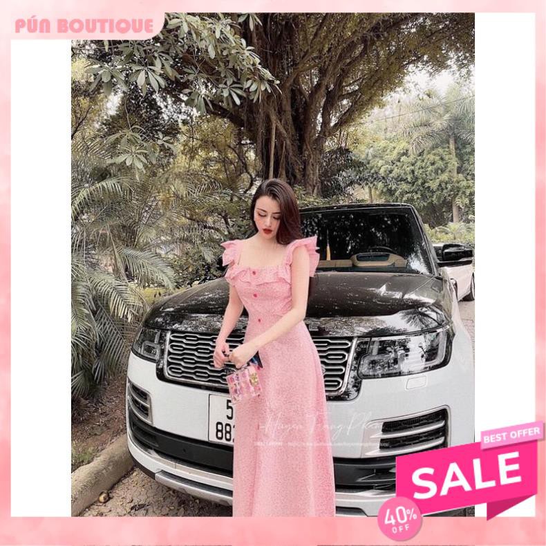 [SIÊU PHẨM] VÁY HỒNG CÁNH TIÊN 2 DÂY DÁNG MAXI CHẤT THÔ LỤA - ĐẦM SUÔNG NỮ THIẾT KẾ XK | BigBuy360 - bigbuy360.vn